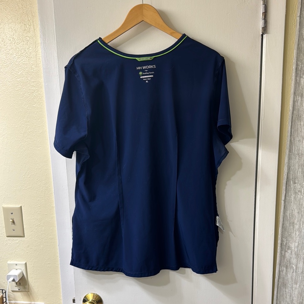 Healing hands Navy Blue scrub top